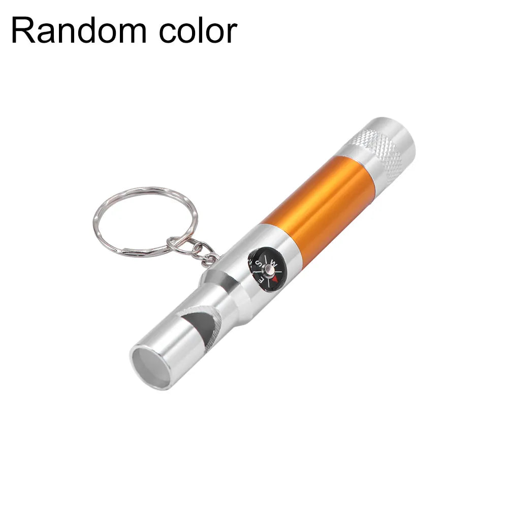 3-in-1 Keychain Flashlight Compass & Whistle | Outdoor Survival Outdoor Survival Tool PLUSH multicolor