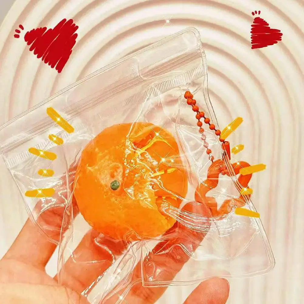 Peeled Orange Squeeze Fidget Toy Ball – Slow Rebound & Sound Fidget Squeeze Toy PLUSH