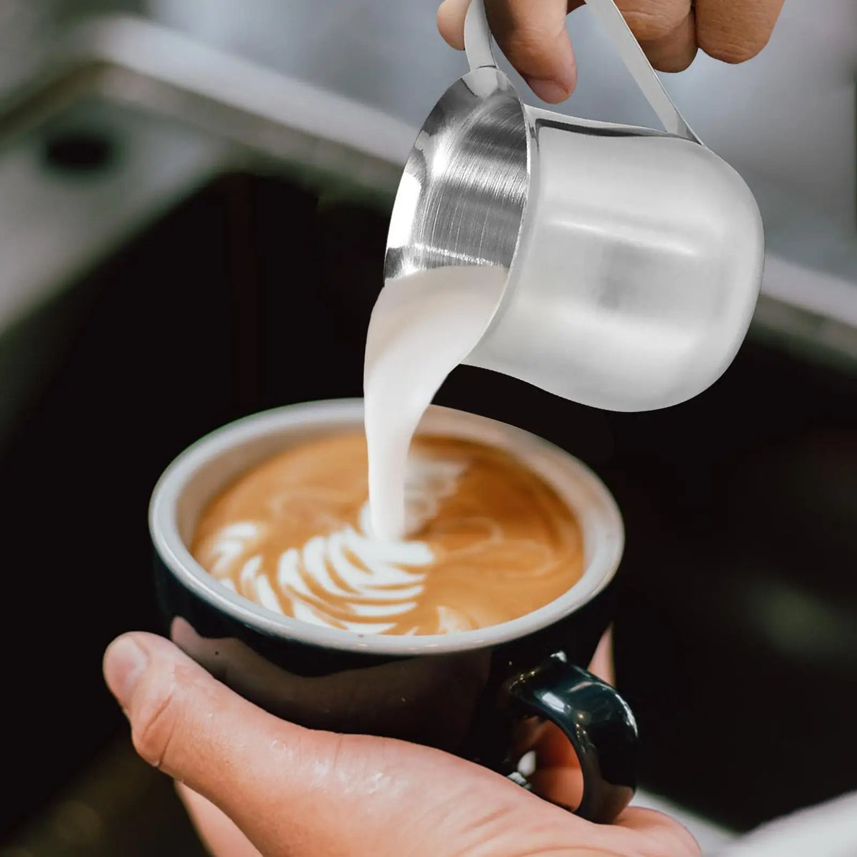 Stainless Steel Mini Creamer Pitcher 90ml – Espresso Milk Jug Creamer Pitcher PLUSH