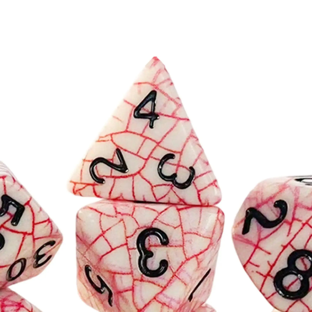 7-Piece Polyhedral Dice Set – D20 D12 D10 D8 D6 D4 Acrylic Polyhedral Dice Set PLUSH