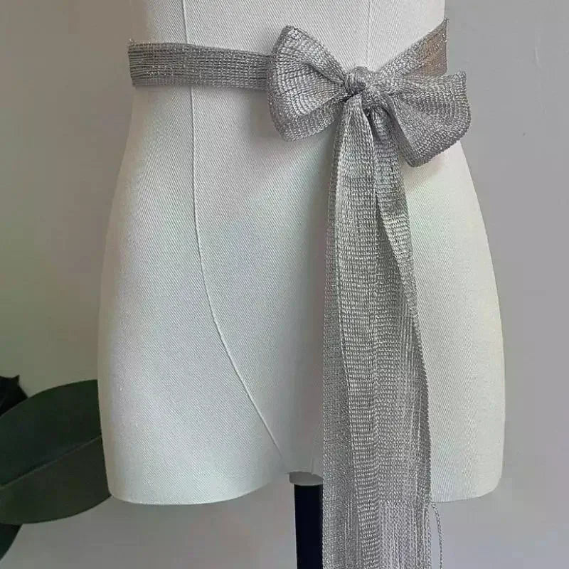 Long Fringe Tassel Scarf – Waist Sash & Cape Belt for Women Fringe Tassel Scarf PLUSH