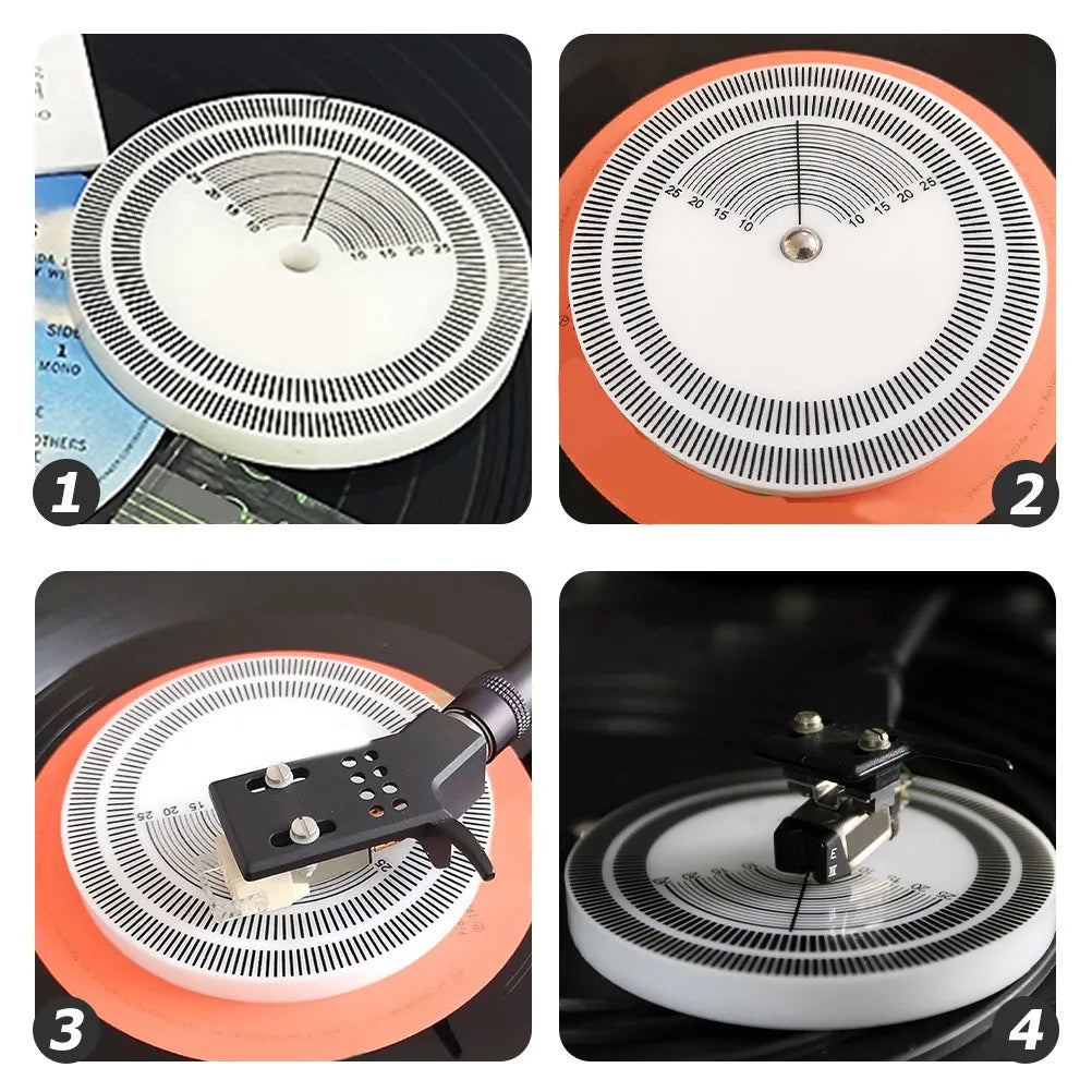 Acrylic Turntable Stroboscope Disc & Record Speed Tester Turntable Calibration Disc PLUSH