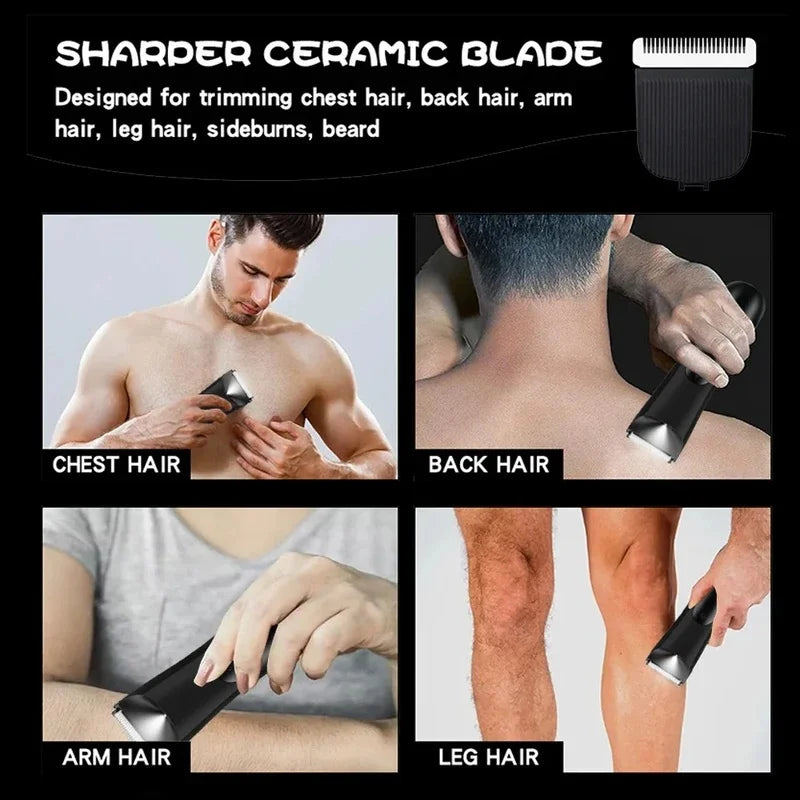 Men's Full Body Electric Trimmer – Ceramic Blade Shaver Body Trimmer PLUSH