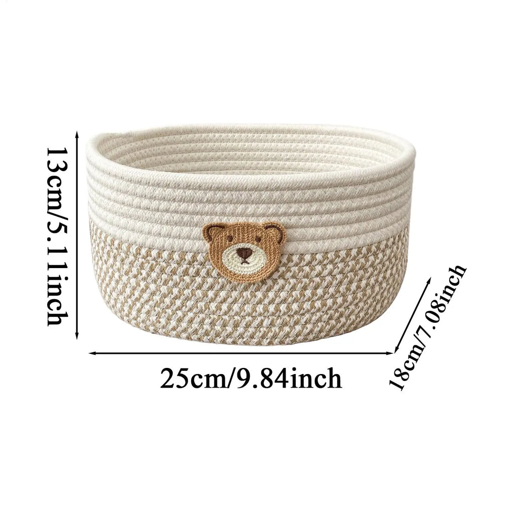 Woven Rope Storage Basket – Multifunctional Organizer Bin Woven Storage Basket PLUSH