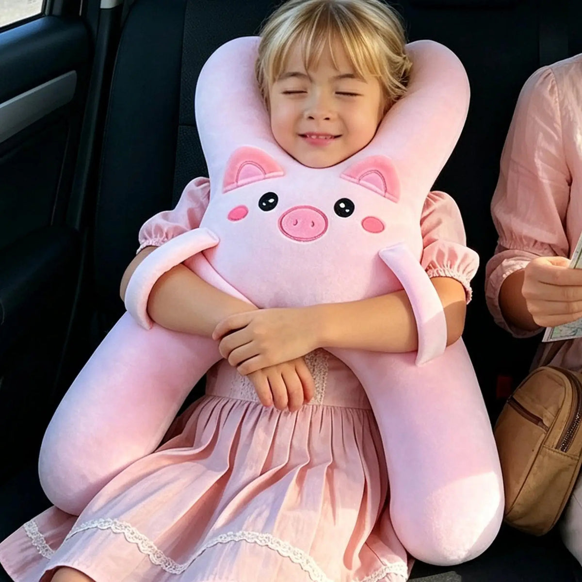 Kids Car Seat Head & Neck Pillow – Cute Plush Cartoon Support Kids Travel Pillow PLUSH