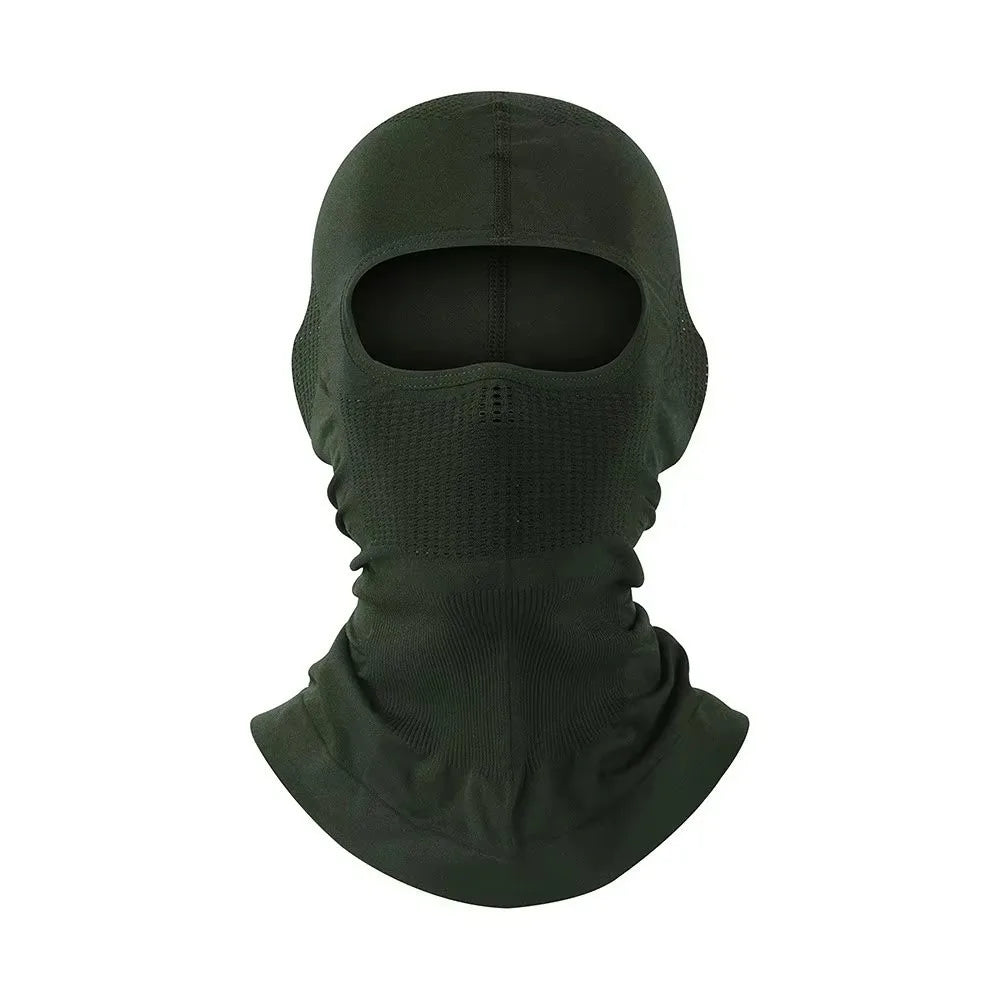 Windproof Full Face Mask Neck Warmer – Winter Cycling Scarf Winter Face Mask PLUSH Green