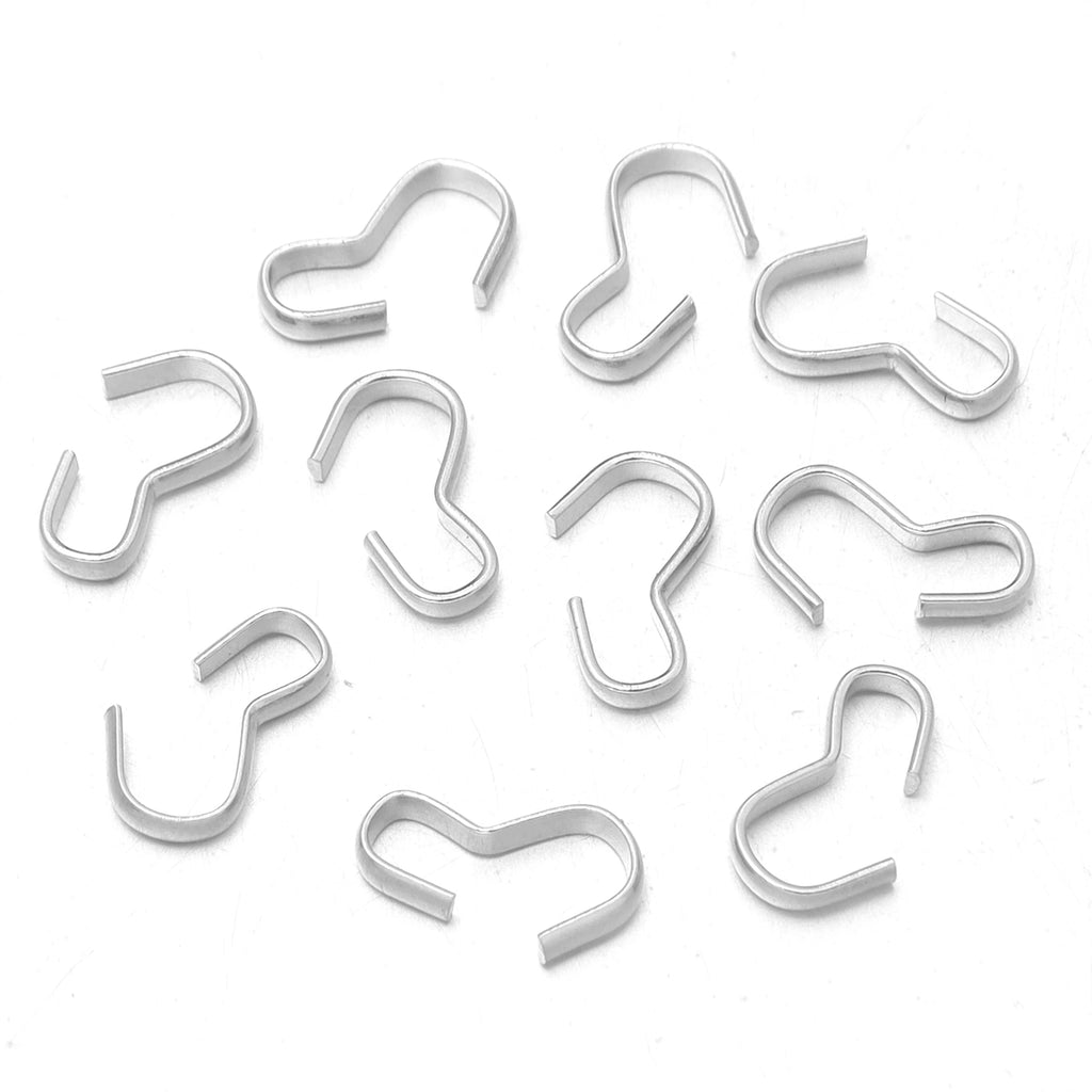 50pcs Stainless Steel Pinch Clip Bail Clasps – DIY Jewelry Jewelry Findings PLUSH Steel 1.5x10mm