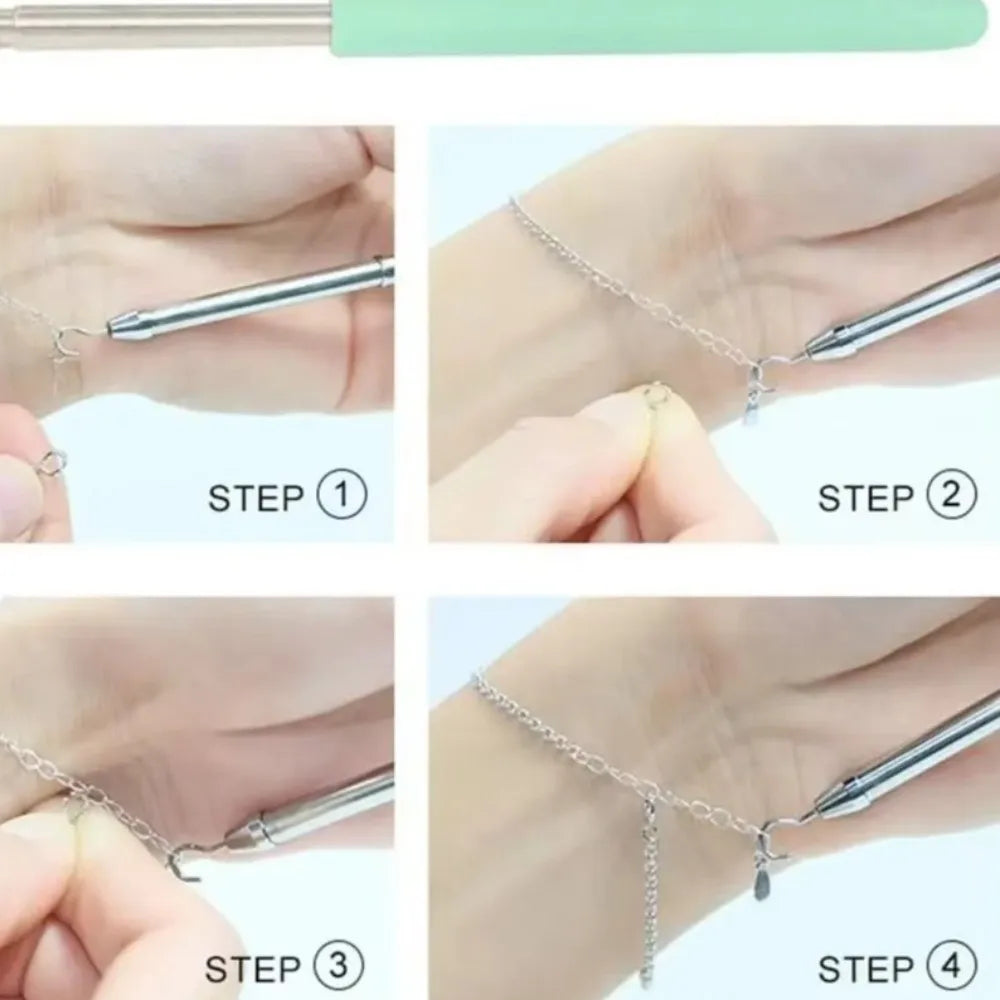 Retractable Bracelet Fastener Helper Tool – Stainless Steel Jewelry Tool PLUSH