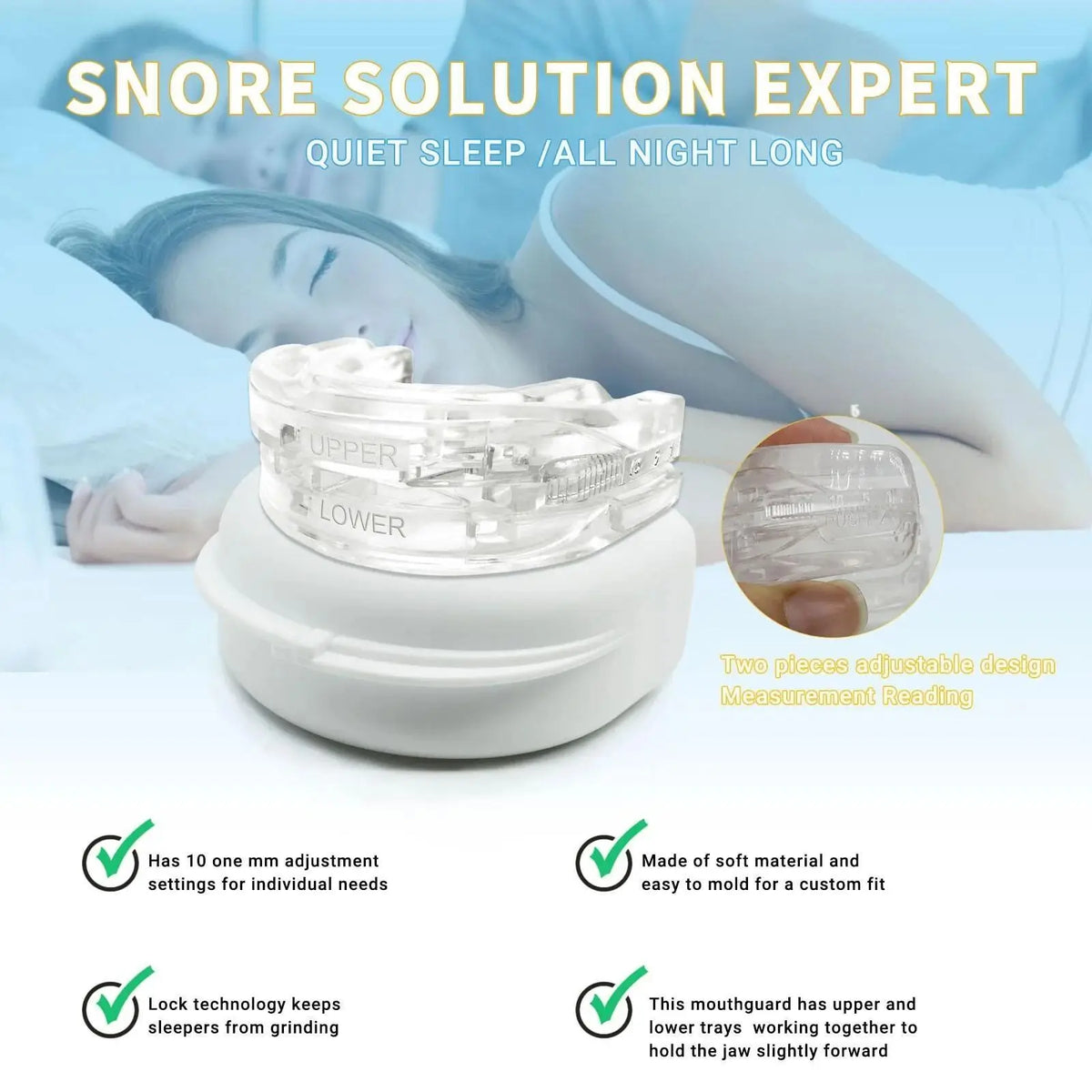 Anti-Snoring Mouth Guard – Custom-Fit Sleep Mouthpiece Sleep Mouth Guard PLUSH Default Title