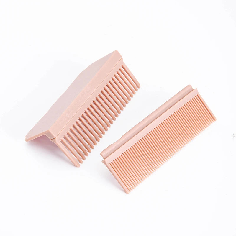 Flat Iron Comb Attachment – Clip-On Hair Straightener Comb Hair Styling Accessory PLUSH Reddish brown