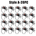 Gothic Halloween Spiderweb Headband – Costume Hair Hoop Costume Headband PLUSH Style A-20PC