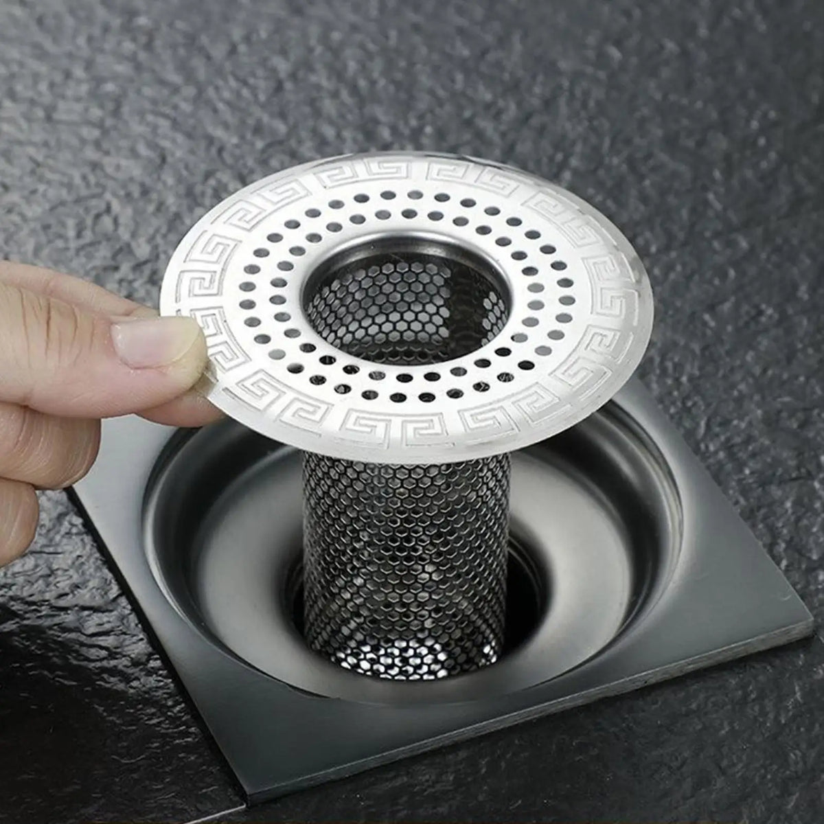 Stainless Steel Shower Drain Hair Catcher & Sink Strainer Drain Hair Catcher PLUSH