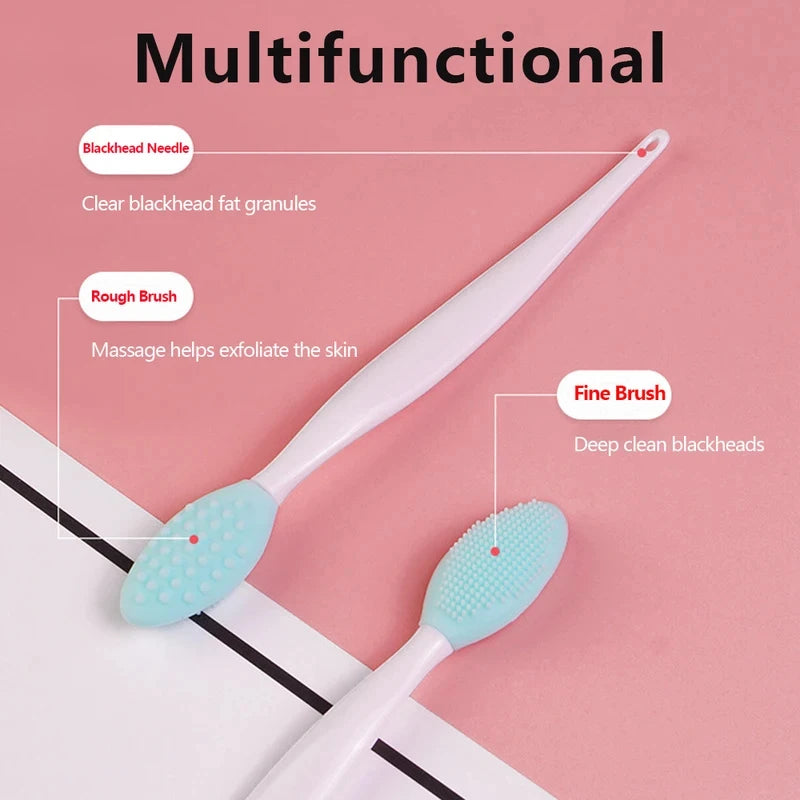 Silicone Face Wash Brush – Exfoliating Pore Cleansing Tool Facial Cleansing Brush PLUSH