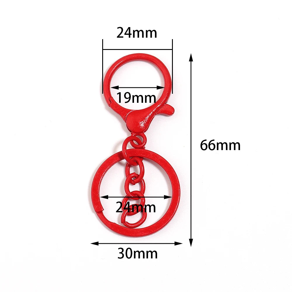 5pcs Colorful Alloy Lobster Clasp Key Ring – DIY Jewelry Making Jewelry Findings PLUSH