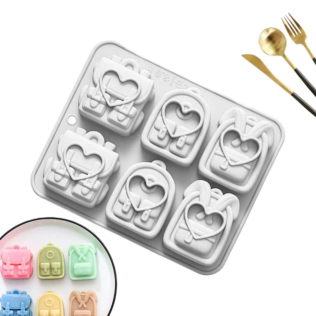 6-Cavity Backpack Silicone Mold – Candy, Chocolate & Ice Silicone Baking Mold PLUSH