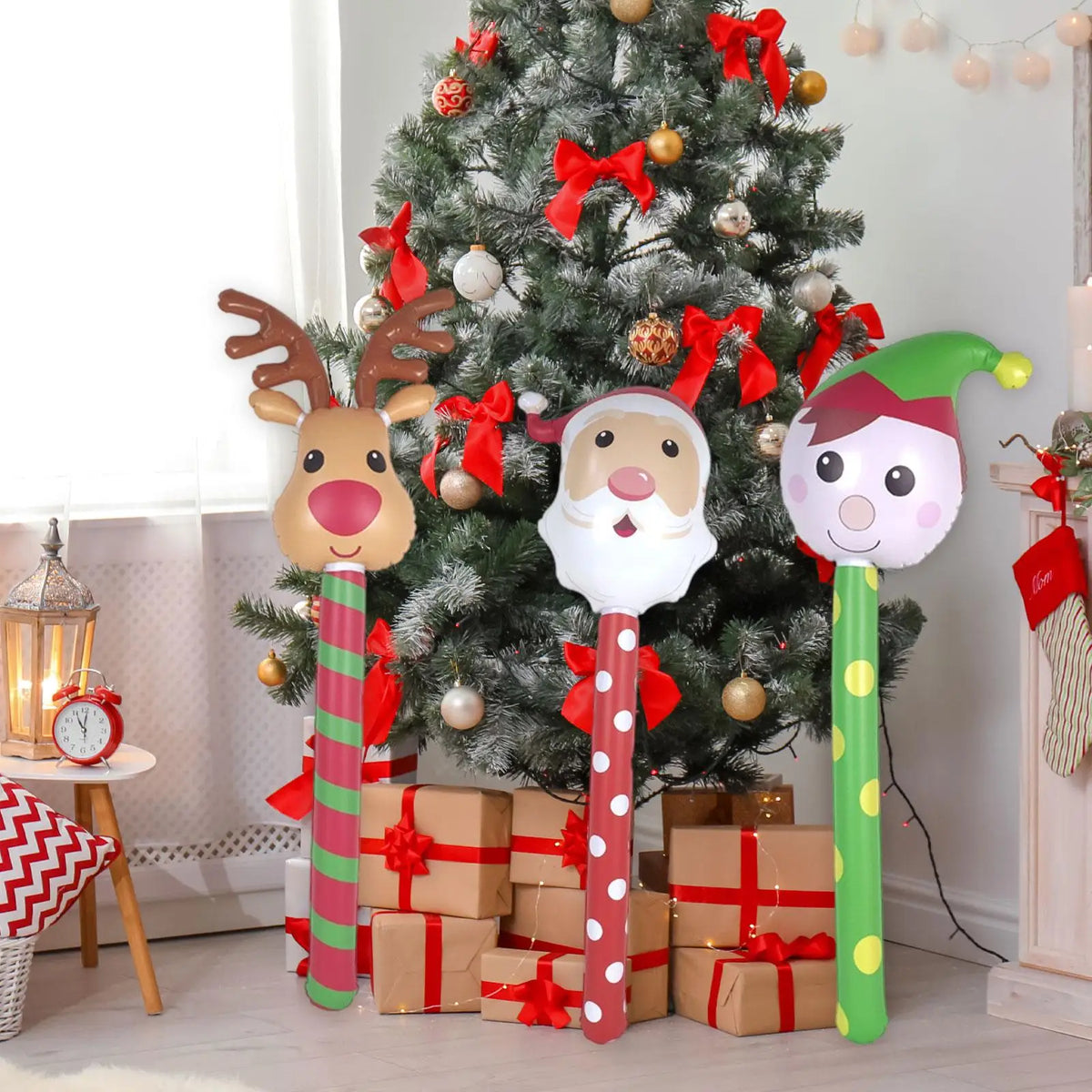 Christmas Inflatable Blow Up Sticks 3-Pack – PVC Party Props Inflatable Party Toy PLUSH Default Title