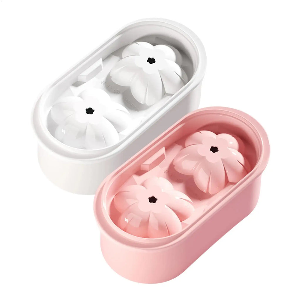 Flower Shape Ice Ball Mold – Reusable 2-Cavity Ice Tray Ice Ball Mold PLUSH