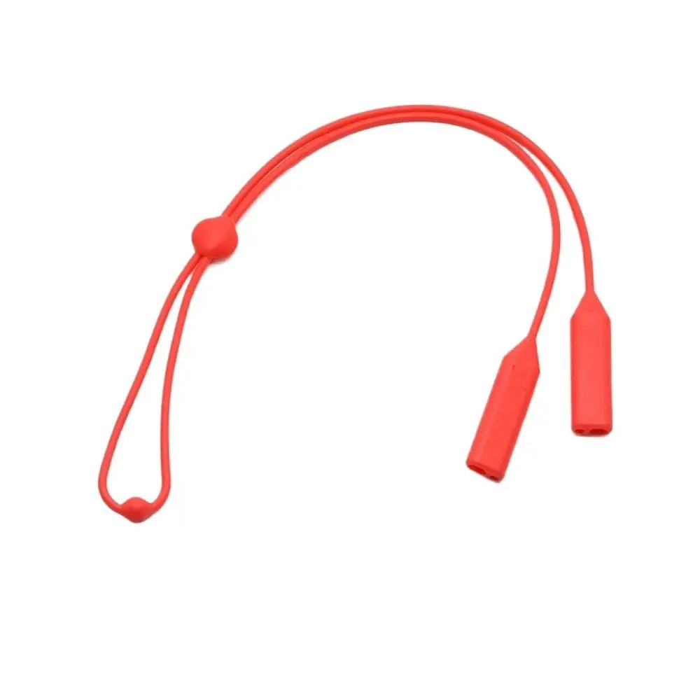 Silicone Glasses Strap Lanyard – Kids & Adults Eyewear Cord Eyewear Strap PLUSH red