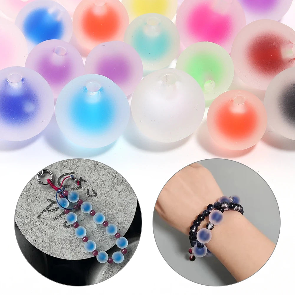 10pcs Frosted Double Layer Acrylic Round Spacer Beads 16/20mm Acrylic Spacer Beads PLUSH