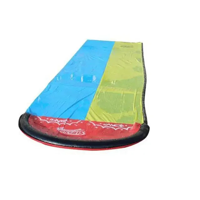 Rainbow Inflatable Water Slide – Backyard Slip & Slide Toy Outdoor Water Slide PLUSH Yellow Blue