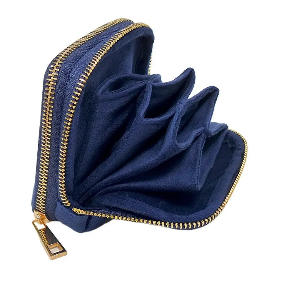 Blue Velvet Double-Layer Jewelry Storage Bag | Large Capacity Jewelry Storage Bag PLUSH