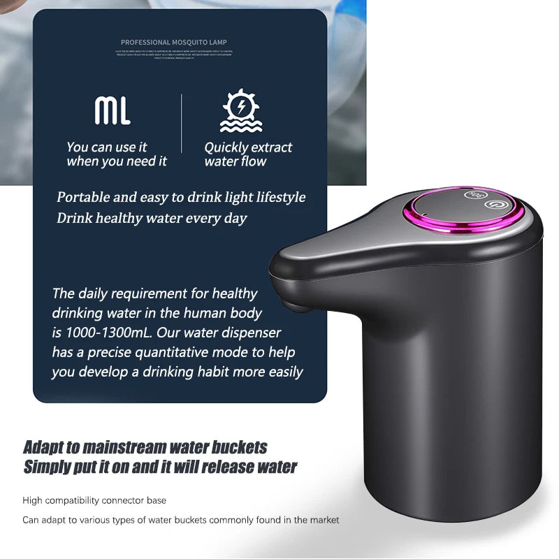 USB Rechargeable Portable Electric Water Dispenser Pump Water Dispenser Pump PLUSH
