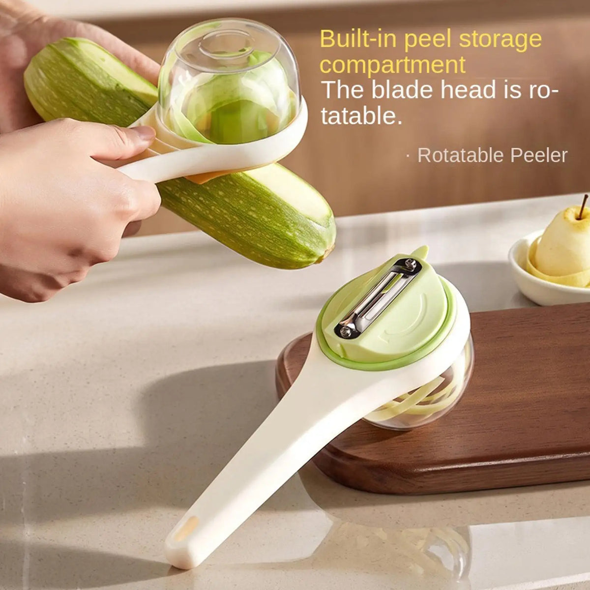 Vegetable Peeler with Container – Stainless Steel Kitchen Tool Vegetable Peeler PLUSH