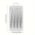 Stainless Steel Precision Tweezers Set – Eyebrow & Facial Hair Precision Tweezers Set PLUSH With BOX