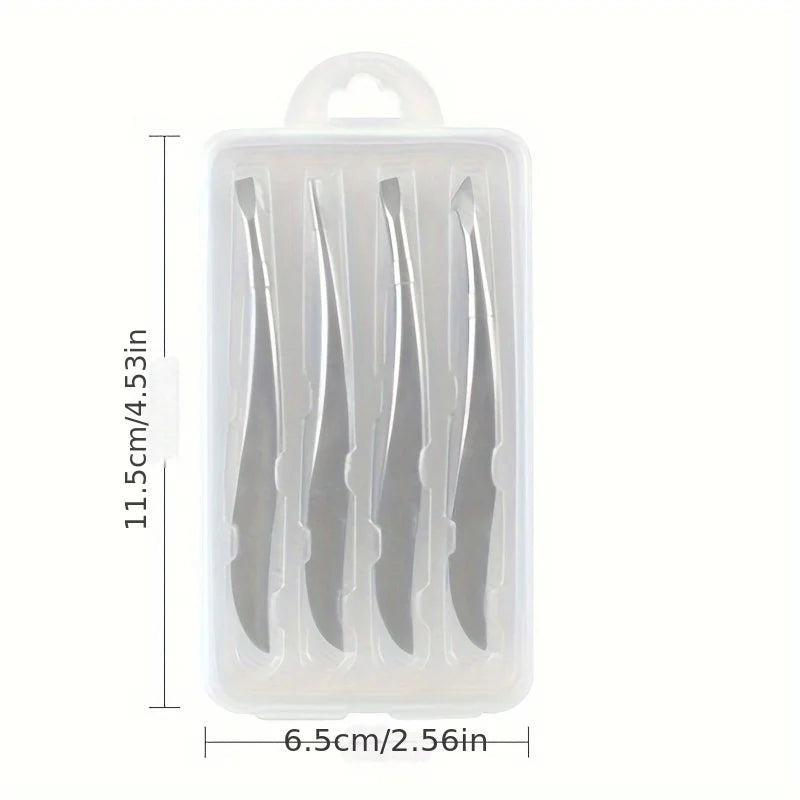 Stainless Steel Precision Tweezers Set – Eyebrow & Facial Hair Precision Tweezers Set PLUSH With BOX
