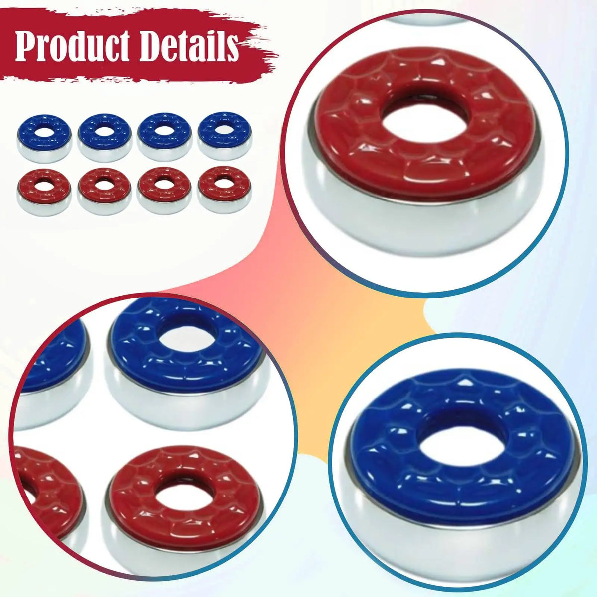 Mini Shuffleboard Pucks Set – 8pc Tabletop Game Accessories Shuffleboard Pucks Set PLUSH