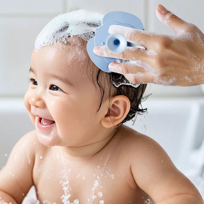 Baby Silicone Hair Wash Brush – Scalp Massage & Cleansing Baby Bath Brush PLUSH