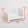 Handmade Newborn Photography Posing Bed | Pine & Cotton Prop Newborn Photography Prop PLUSH White bed
