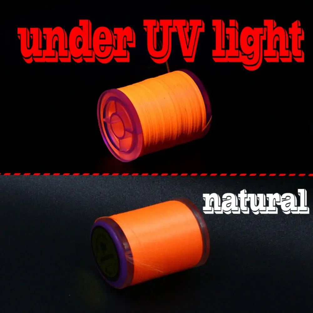 UV Fluorescent Fly Tying Thread 150D 150 Yard – Bass Trout Fly Tying Thread PLUSH Fluorescent Orange