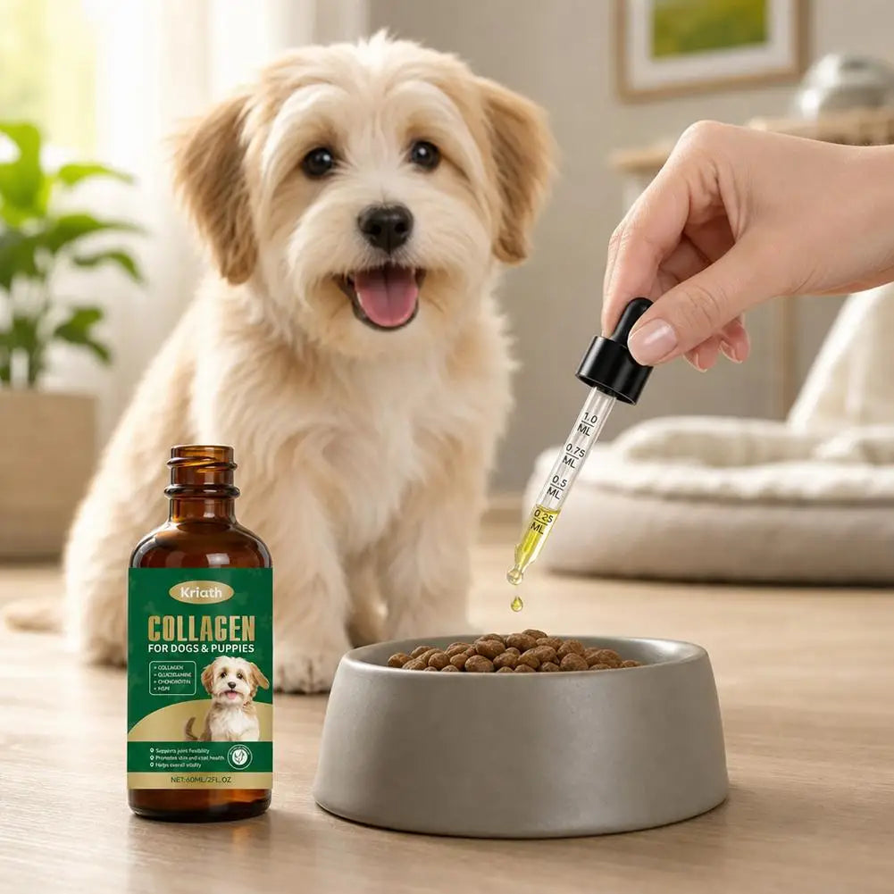 Dog Collagen Liquid Supplement 60ml – Joint & Coat Support Dog Liquid Supplement PLUSH