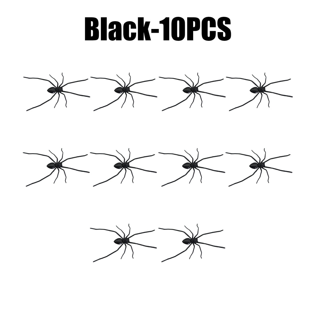 Realistic Spider Refrigerator Magnets – Halloween Prank Props Novelty Fridge Magnet PLUSH Black 10PCS