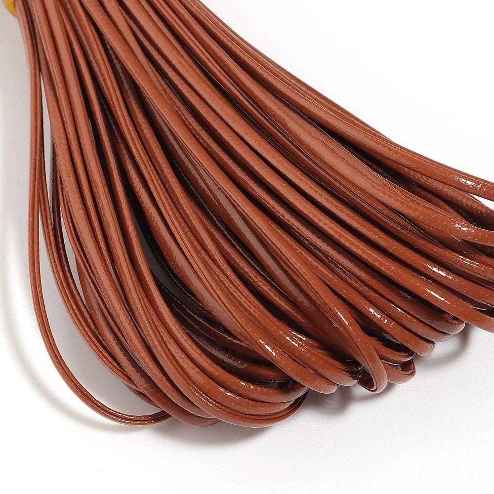 50 Yards 2mm Flat Faux Leather Cord – Multicolor DIY Crafts Leather Craft Cord PLUSH brown