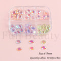 6-Grid Aurora Nail Charms Crystal Rhinestone Flatback Gems Nail Art Rhinestones PLUSH 2035