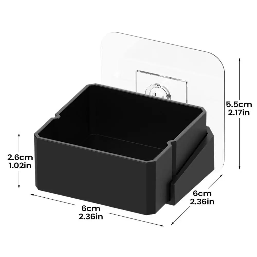 Wall-Mounted Reptile Feeder Water Bowl Dish for Gecko Lizard Reptile Feeding Dish PLUSH Black