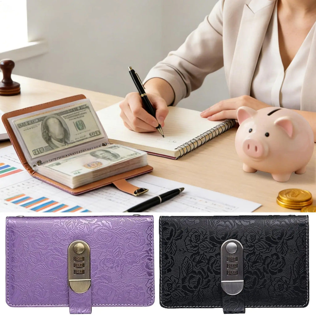 100 Envelope Money Saving Challenge Binder with Lock Budget Savings Binder PLUSH