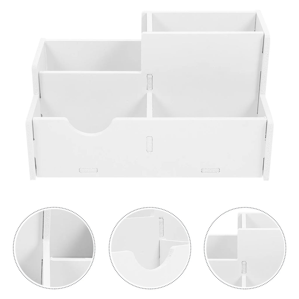 Multi-Compartment Pen Holder Desktop Organizer Storage Box Desktop Pen Organizer PLUSH Default Title