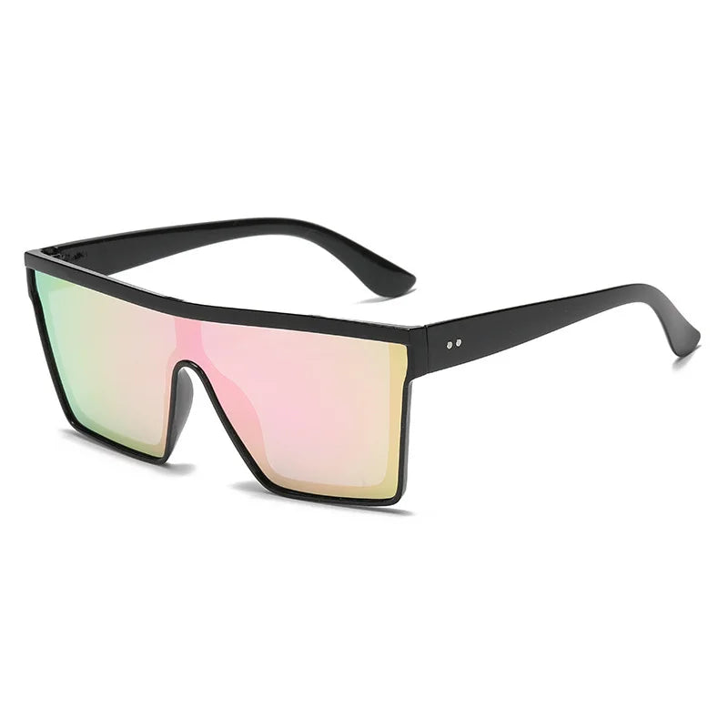 Women's Oversized Retro Sunglasses UV400 Square Sun Glasses Fashion Sunglasses PLUSH Pink-1PC