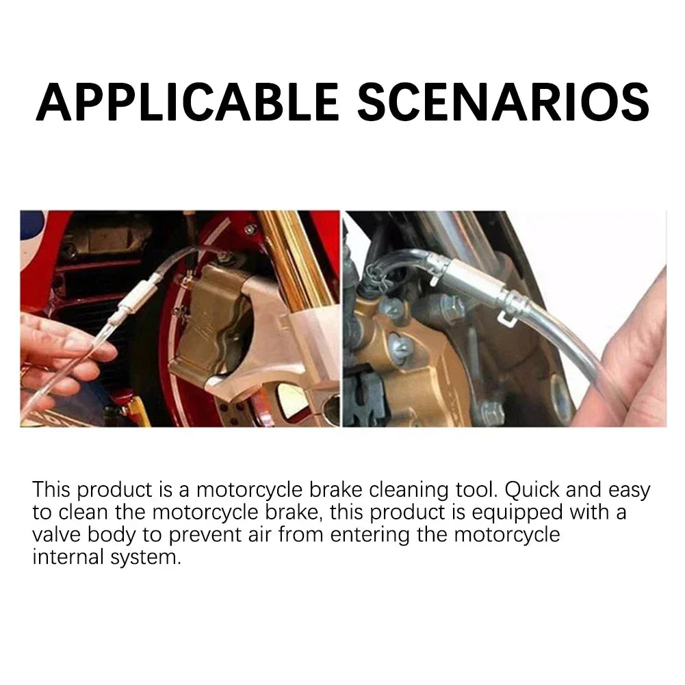 Motorcycle Brake Bleeder Kit – One-Way Check Valve Hose Brake Bleeder Kit PLUSH