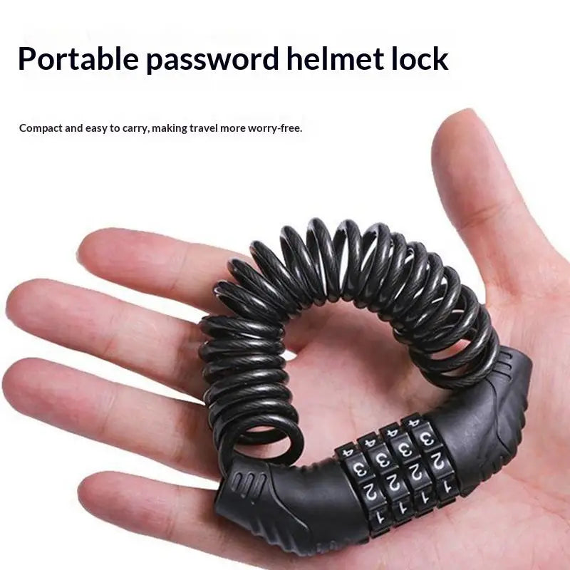 4-Digit Combination Cable Lock – Bike, Motorcycle & Helmet Combination Cable Lock PLUSH