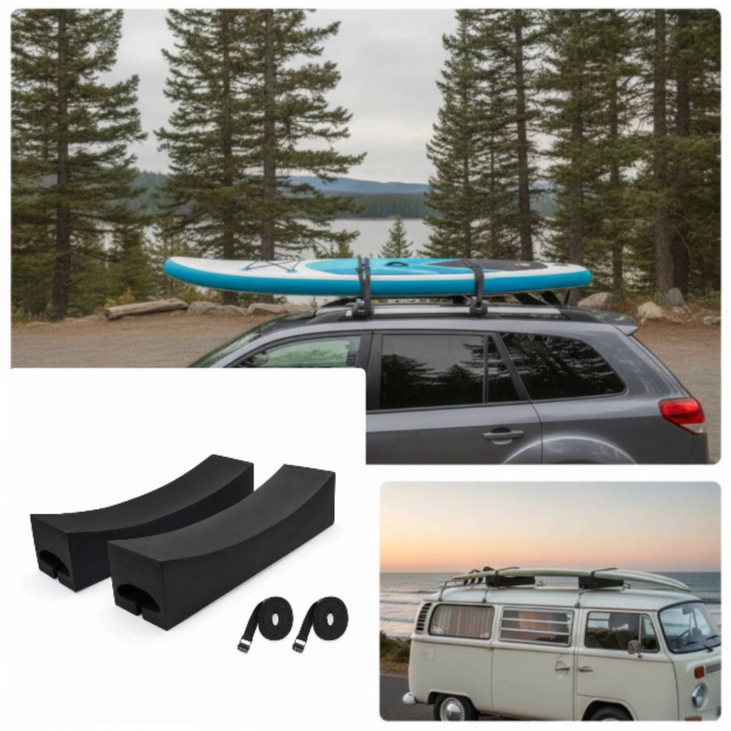 2-Pack Soft Roof Rack Pads for Surfboard & Board Carrier Roof Rack Pads PLUSH