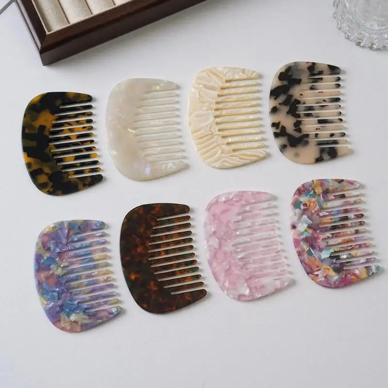 Retro Marble Acetate Hair Comb | Portable Scalp Styling Comb Hair Styling Comb PLUSH