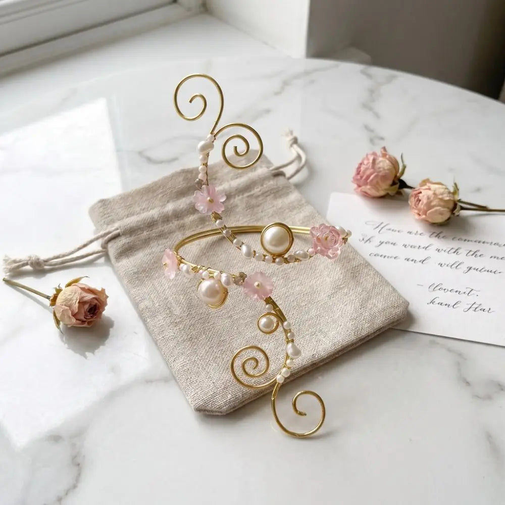 Adjustable Flower Arm Cuff | Spiral Wire Upper Arm Bracelet Arm Cuff Bracelet PLUSH