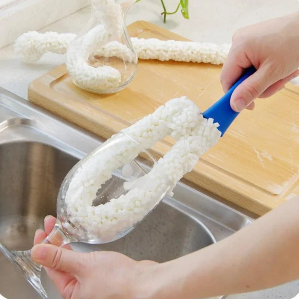 Long Handle Sponge Bottle Brush – Cup, Jar & Mug Cleaner Bottle Cleaning Brush PLUSH