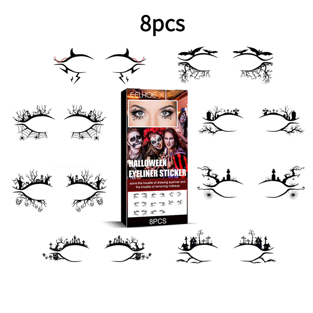 Halloween Eye Makeup Stickers – Bat & Spider Temporary Tattoos Eye Makeup Stickers PLUSH No.3 set China Mainland