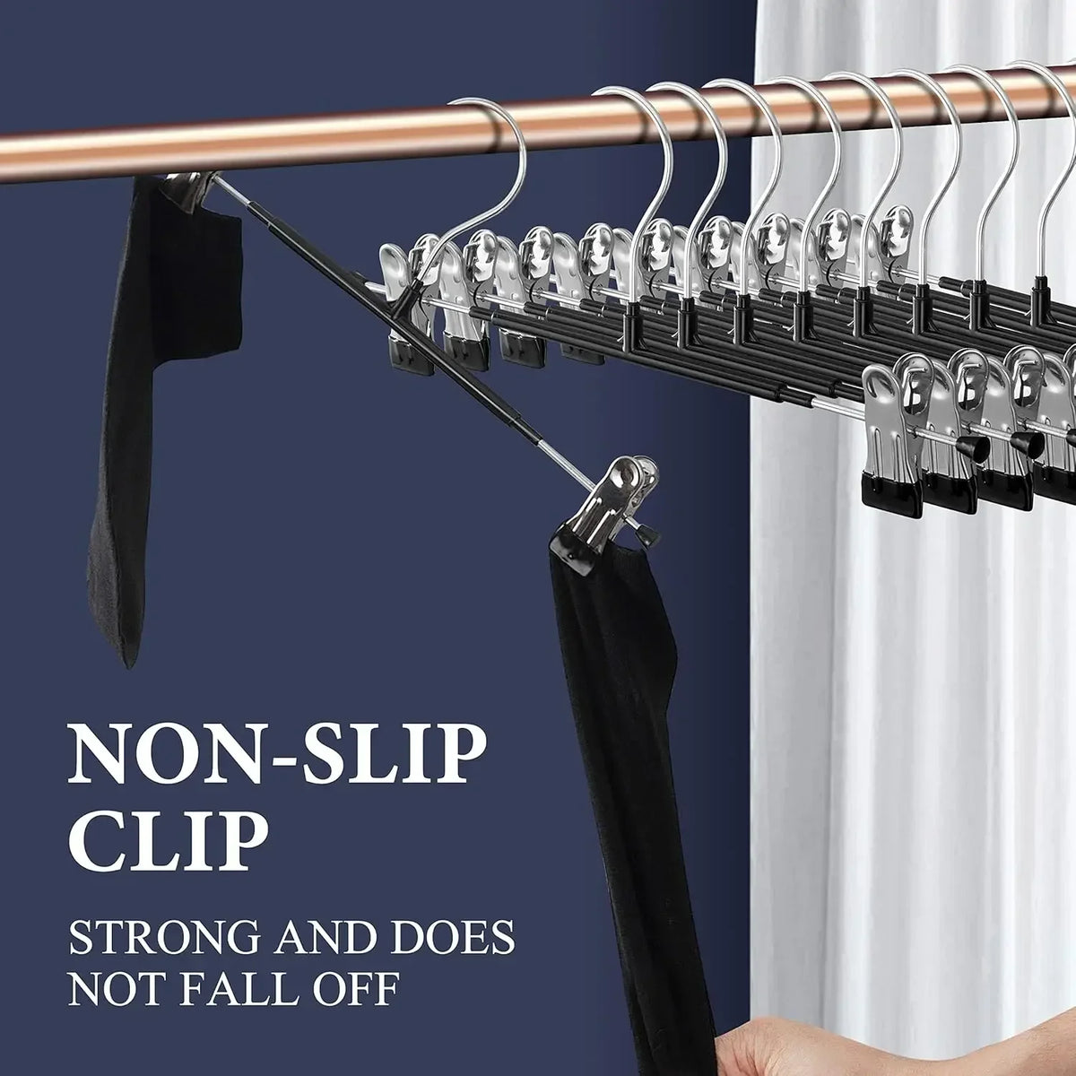 Stainless Steel Pants Hangers Anti-Slip Clothes Clips 5/10/20Pcs Clothes Hanger Clips PLUSH