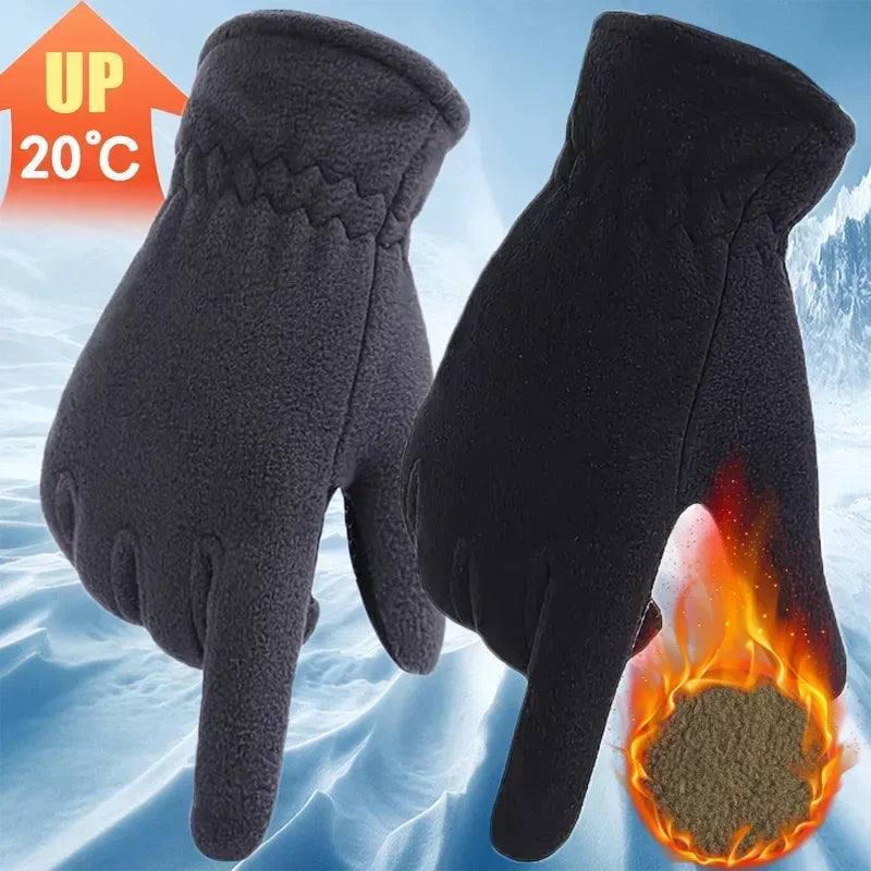 Men's & Women's Winter Polar Fleece Gloves – Windproof Winter Fleece Gloves PLUSH